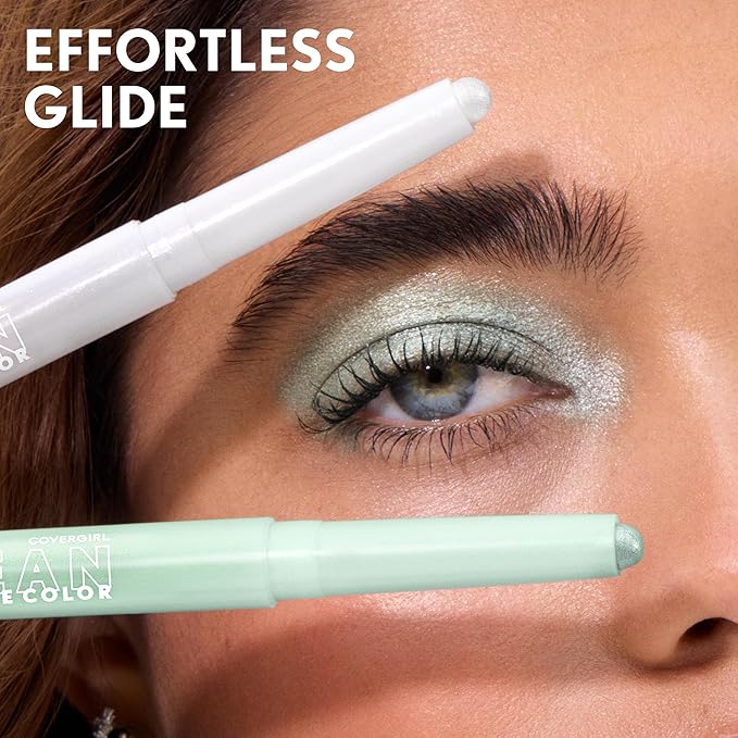 Covergirl Clean Multiline Eyeshadow Pencil, 300 Stroke Of Midnight, Vegan Formula, Shimmer Eyeshadow, Easy Application, Glides on Effortlessly, Blends Perfectly, 0.05oz-Velvo Beauty