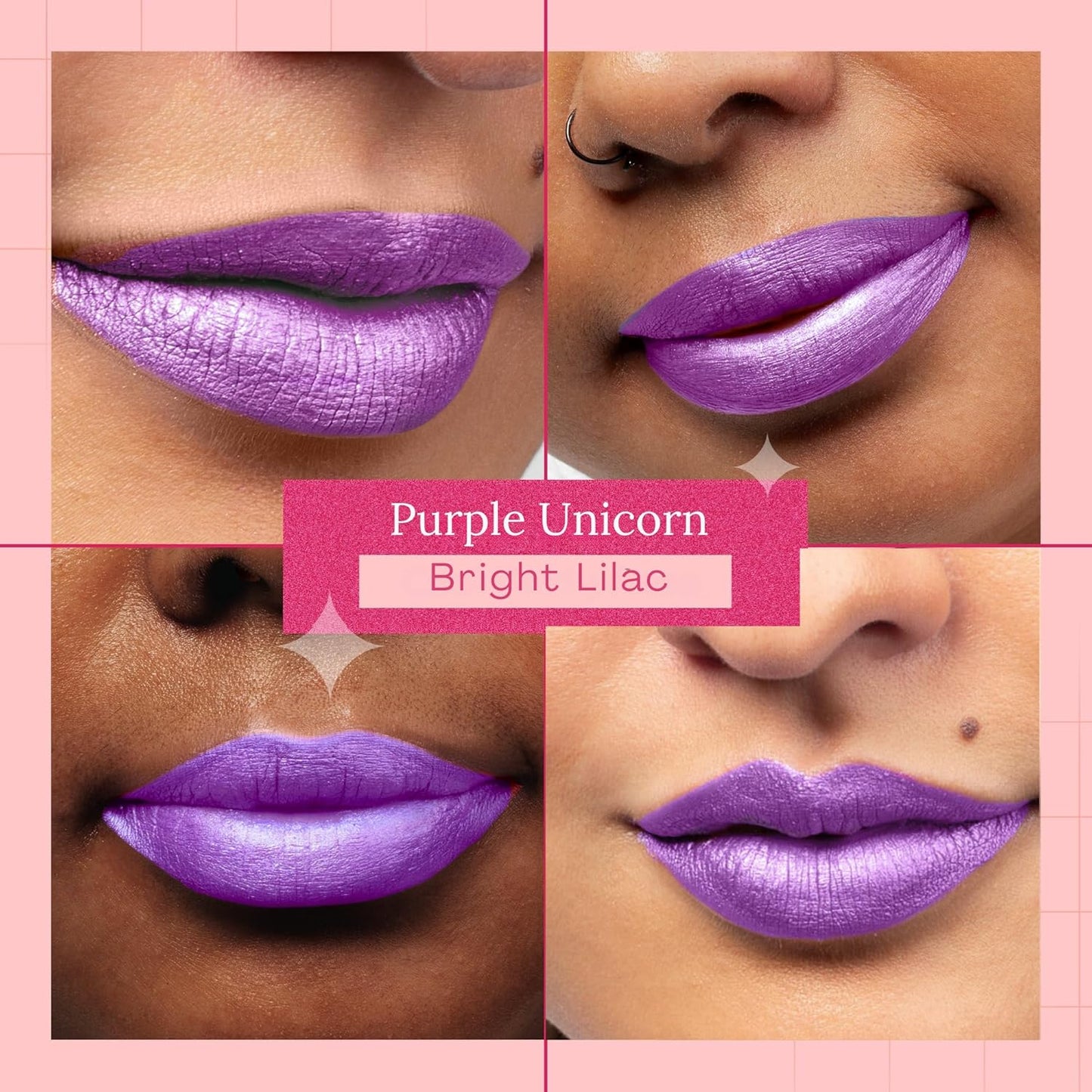 Aromi Metallic Liquid Lipstick for Women | Bright Purple Lilac Lip Color with Shimmery Finish, Vegan, Long-Lasting (Purple Unicorn)-Velvo Beauty