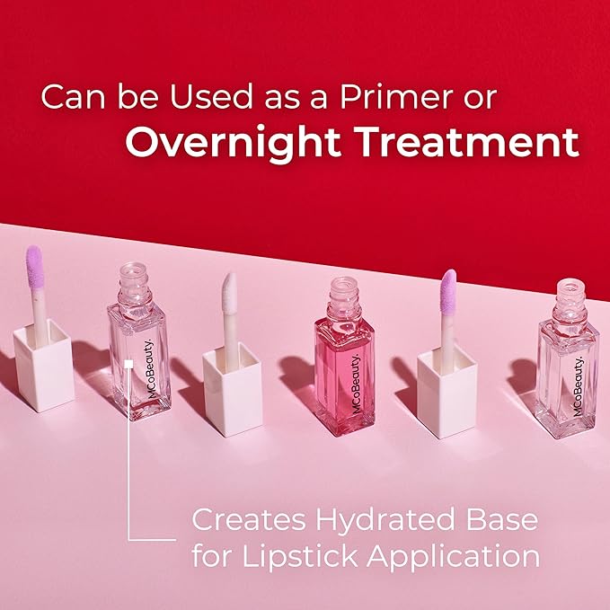 MCoBeauty Lip Oil Hydrating Treatment, Sheer Red, Moisturizing Shine for Naturally Beautiful Lips, Vegan, Cruelty Free Cosmetics-Velvo Beauty