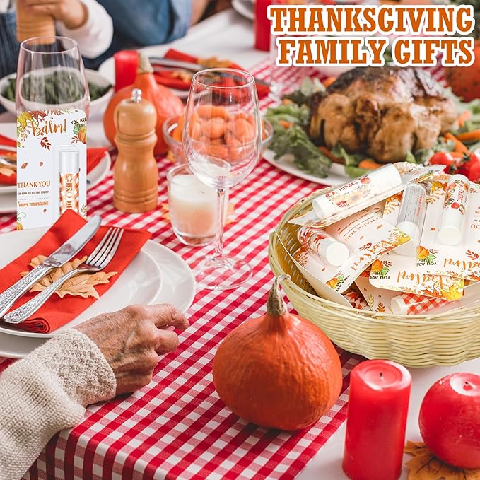30 Pack Hello Fall Thanksgiving Party Gifts Bulk Lip Balms Favors Employee Appreciation Gifts Small Thank You Gifts for Women Men Satff Coworkers Teachers-Velvo Beauty
