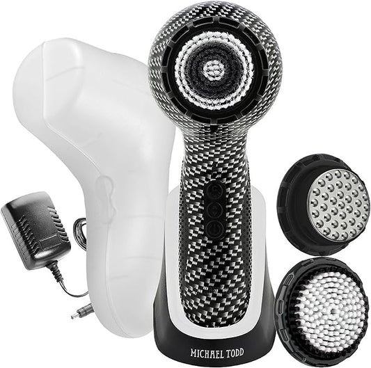 Michael Todd Beauty - Soniclear Elite - Facial Cleansing Brush System - 6-Speeds - Face Cleansing Brush & Exfoliating Body Scrubber-Velvo Beauty
