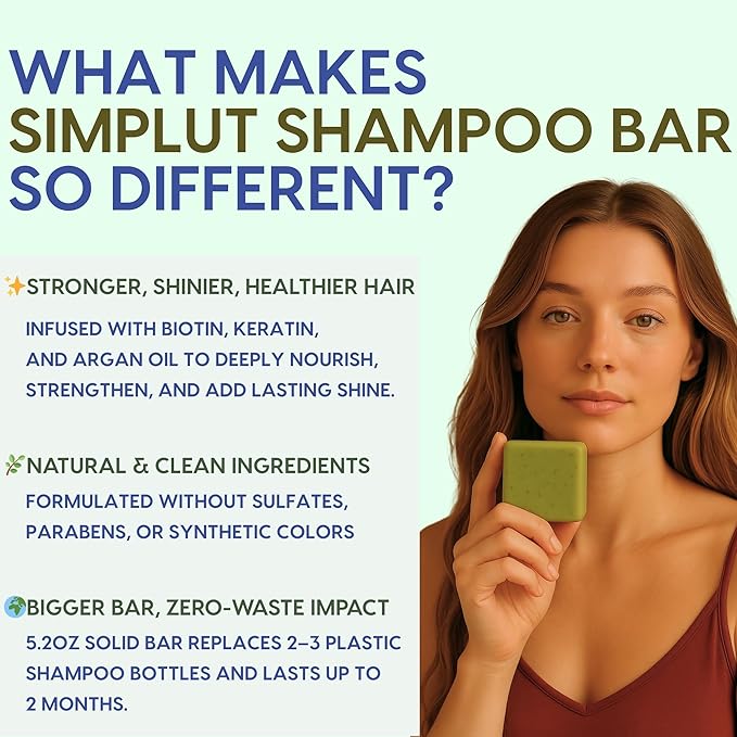 Rosemary & Tea-Tree Scalp Clarifying Shampoo Bar with Keratin, Panthenol, Biotin and Argan-Oil (5.2oz) | Sulfate Free, All Natural, Hair Moisturizing & Nourishing Soap, Deep Cleansing Solid Shampoo-Velvo Beauty