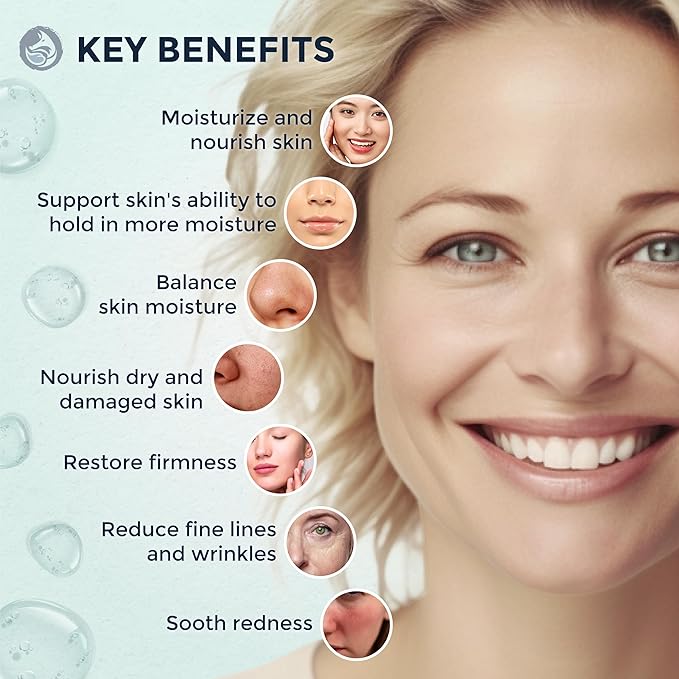 Hyaluronic Acid Face Serum - Hydrating Anti Wrinkle Anti Aging Facial Serum - With Vitamin C and E, Green Tea, Jojoba Oil - Natural and Organic - 1 Oz by Foxbrim Naturals-Velvo Beauty
