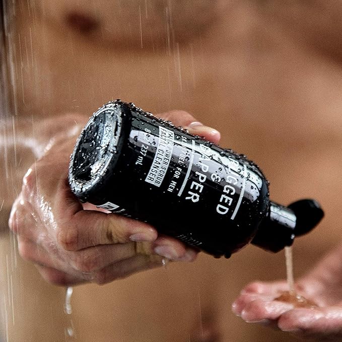 Premium Daily Power Scrub | 8 oz | Exfoliating Mens Face Wash | Deep Cleans + Prevents Breakouts | Face Wash Men's | Natural Ingredients | Made in USA-Velvo Beauty