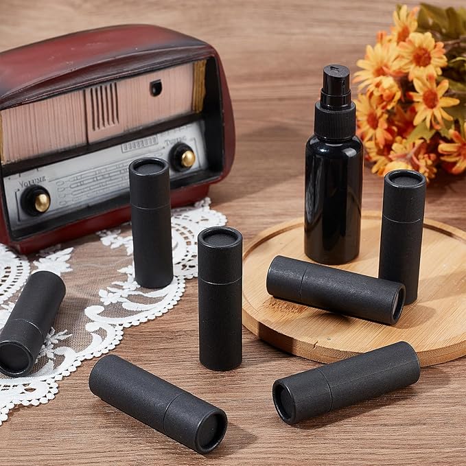 NICENEEDED 10 Pcs Paperboard Lip Balm Tubes, Paper Lipstick Tube, Cardboard Empty Lip Gloss Container Solid Perfume Tube Cosmetic Box for DIY Lip Gloss Balm Chapstick-Velvo Beauty