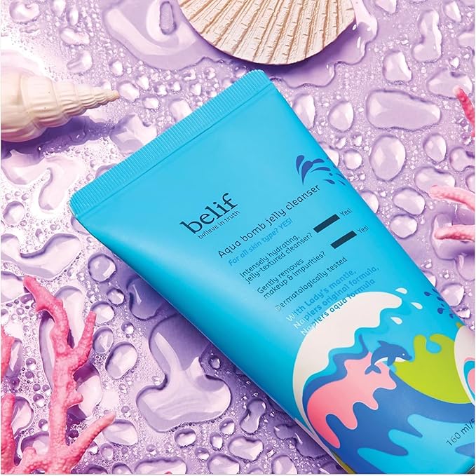 belif Jelly Hydrating Deep Cleanser – Low pH Mild & Gentle Gel-to-Foam Face Wash for Daily Deep Pore Cleansing, Hydrating and Refreshing for All Skin Types, Korean Skincare, 5.41 fl.oz-Velvo Beauty