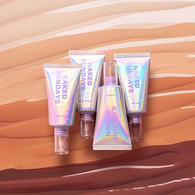 Naked Sundays BeautyScreen™ SPF 50 Mineral Peptide Foundation Tint – 2-in-1 Skin Tint & Mineral Sunscreen | Radiant, Buildable Coverage, Acne-Safe, Infused with Peptides (2 Fair Sand, 1.01 oz)-Velvo Beauty