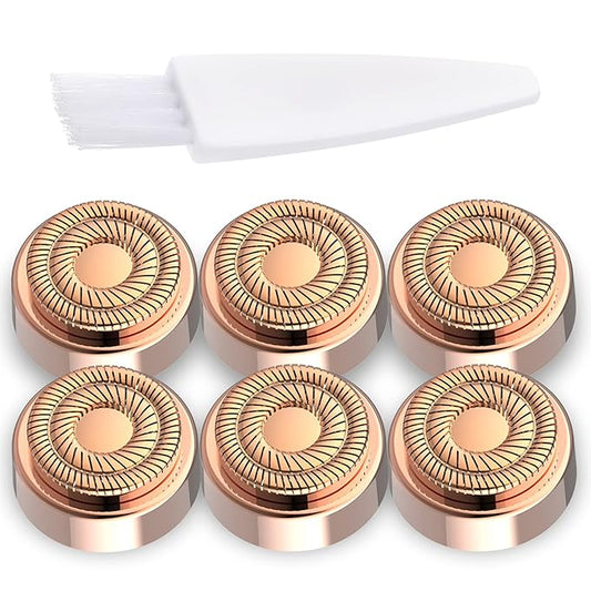 Facial Hair Remover Replacement Heads: Compatible with Finishing Touch Flawless Facial Hair Removal Tool for Women As Seen On TV 18K Gold-Plated Rose Gold (Generation 2 Double Halo)-Velvo Beauty