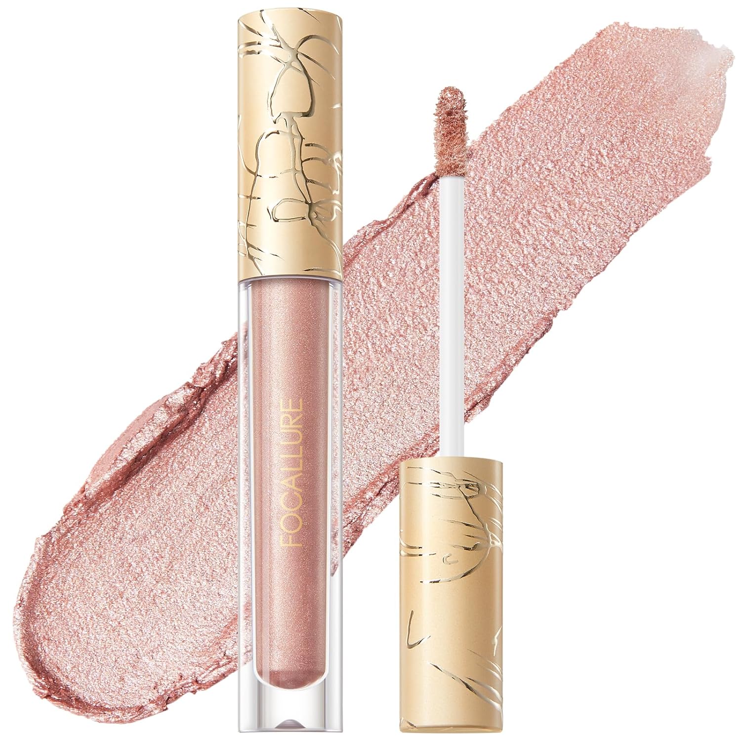 FOCALLURE Metallic Liquid Lipstick,Non Stick Cup Lip Gloss,High Impact Lip Color with Transfer-proof Wear,Long Lasting & Waterproof Lipstick Makeup for Women,YoungLust-Velvo Beauty