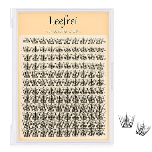 Eyelash Cluster 10-18mm Wispy Eyelash Clusters D Curl DIY Lash Extension Natural Lash Clusters Individual Lashes (LF01 Lashes Only)-Velvo Beauty