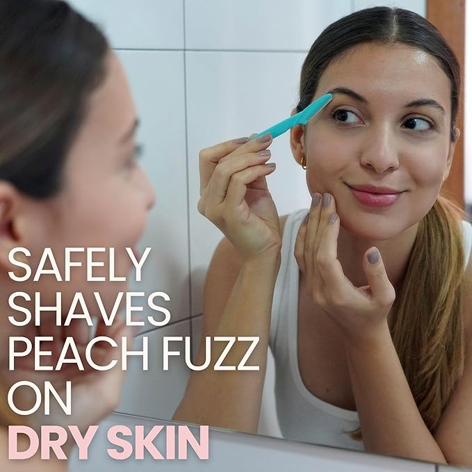 Dermaplane Kit for Women with Dry Skin - Face Shaving Oil and Razor Set - Non Comedogenic, Fragrance Free, Natural and Lightweight by Ouiloe-Velvo Beauty