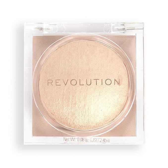 Makeup Revolution Beam Bright Highlighter, All Over Face Glow, Powder To Liquid Formula, 5 Different Shades, Bronze Baddie-Velvo Beauty