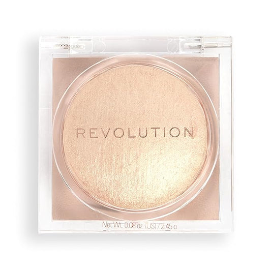 Makeup Revolution Beam Bright Highlighter, All Over Face Glow, Powder To Liquid Formula, 5 Different Shades, Bronze Baddie-Velvo Beauty