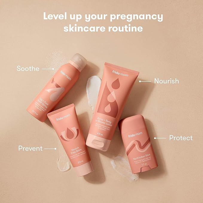 Frida Mom Prgenancy Belly Cream, In Shower Body Lotion for Fully Body and Bump, Moisturizing Lotion for Pregnant Dry and Stretched Skin, 6oz-Velvo Beauty