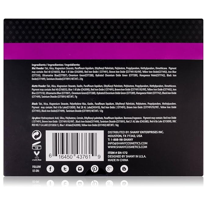 SHANY 'Fix Me Up' Makeup Kit - Eye Shadows, Lip Colors, Blushes, and Applicators (Pack of 4)-Velvo Beauty