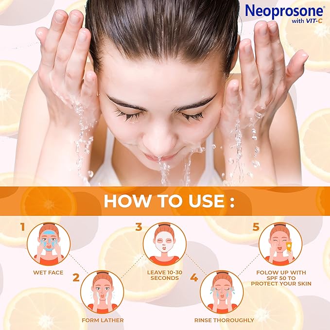 Neoprosone, Skin Brightening Soap | 7oz / 200g | Exfoliating, Cleansing Bar, Helps to Reduce Spots on: Knees, Elbows, Face, Private Areas | For Women and Men, with Vitamin C and Castor Oil-Velvo Beauty
