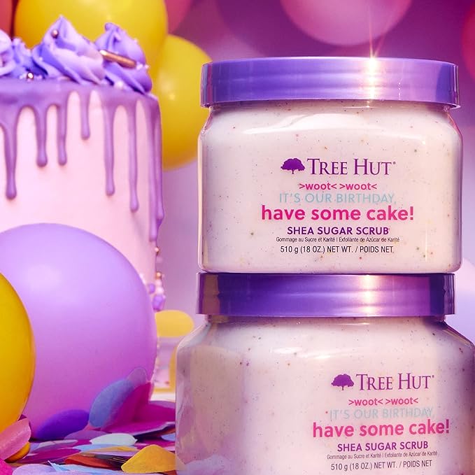 Tree Hut Exfoliating Shea Sugar Scrub Birthday Cake, 18 oz-Velvo Beauty