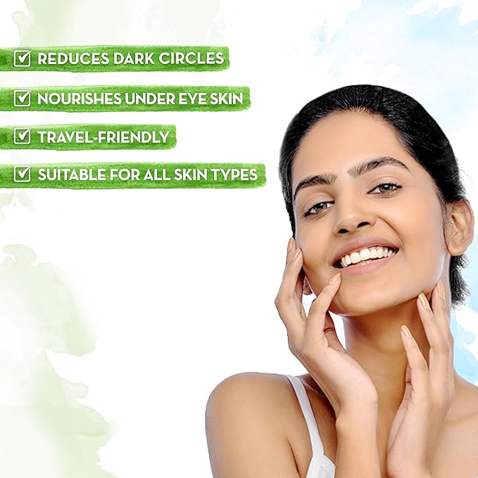 Mamaearth Bye Bye Dark Circles Eye Cream | with Cucumber & Peptide | Reduces Puffiness, Bags & Wrinkles | Nourishes Under Eye Skin | Suits All Skin Types | 0.70 Oz (20g)-Velvo Beauty