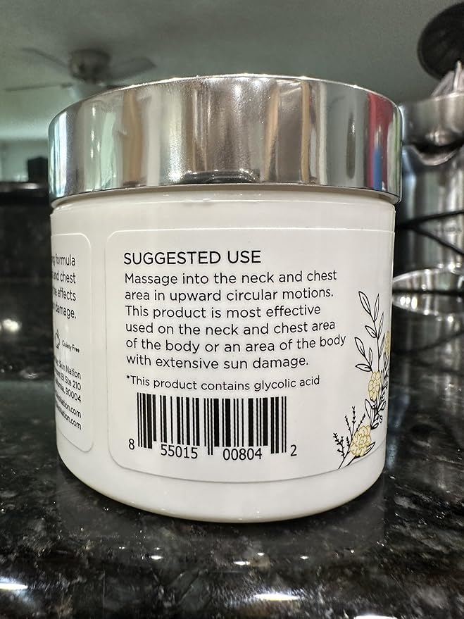 Skin Nation Super Firming Cream, Hydrating Body Lotion with Shea Butter, Glycolic Acid, Aloe Vera, Can Help Smooth Crepey Skin and Support Firmer Neck & Décolleté, 4 oz-Velvo Beauty