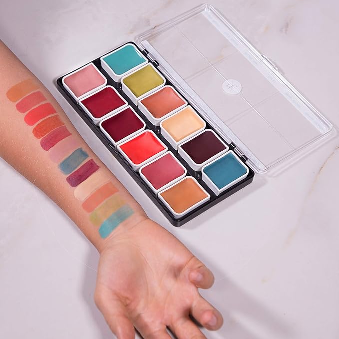 Complexion Alcohol-Activated Palette, Activator, and Remover Kit, Professional SFX Makeup Set-Velvo Beauty
