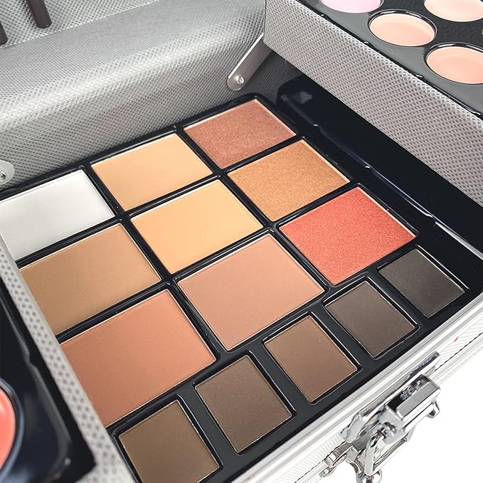 Professional 132 Colors All-in-one Makeup Palette Cosmetic Contouring Kit Combination with Eyeshadow, Cream Concealer, Eyebrow Powder, Lip Gloss Blusher and Pressed Powder-Velvo Beauty