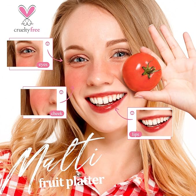 Lip Tint Stain Set, Korean Water Tint Lightweight Non-sticky, Waterproof Long Lasting Liquid Blush & Lip Stain, Transfer-Proof, Matte Finish Lip Color Makeup (fruit platter)-Velvo Beauty