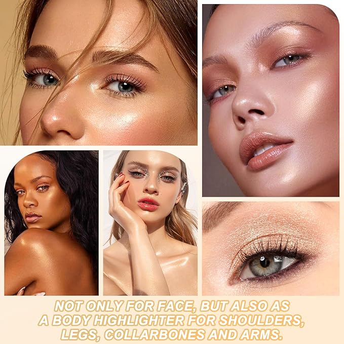 Boobeen Highlighter Makeup Palette, Long Lasting Glow Shimmer Illuminator Contour Powder for Face Radiant Glow-Velvo Beauty