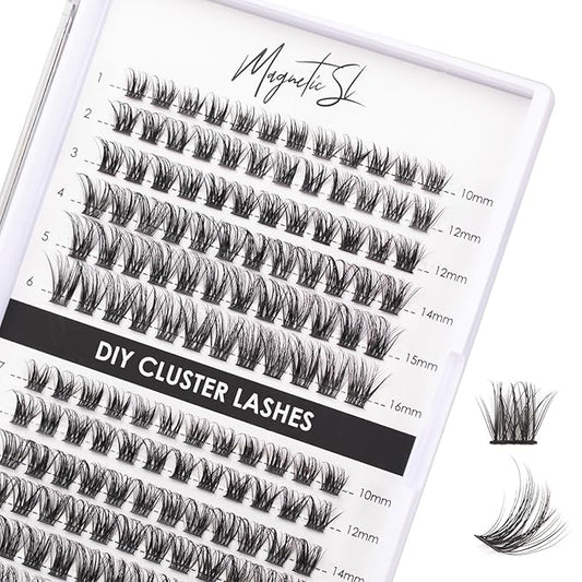 Lash Clusters 144 Pcs Individual Lashes Clusters Eyelash Extensions False Eyelashes DIY Lash Extension Reusable False Eyelashes Natural Look Mix 10-16mm C D Curl-DM06-Velvo Beauty