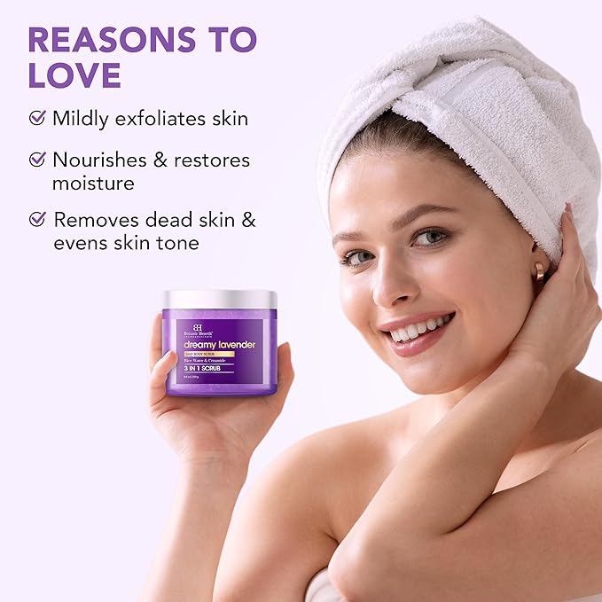 Botanic Hearth Dreamy Lavender Body Scrub 8.8 Fl Oz | Gently Exfoliates And Moisturizes Skin, Infused With Natural Lavender Oil And Essential Nutrients For Smooth And Radiant Skin-Velvo Beauty