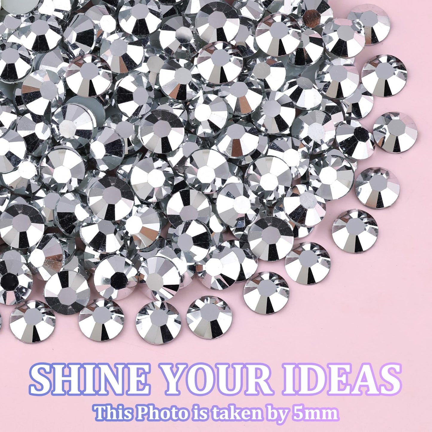 25000Pcs Resin Rhinestones with Tweezers for Crafting, Silver 2-6mm Mixed Sizes Non Hotfix Flatback Gems, Bedazzling Crystal for DIY Craft Clothing Mugs Tumblers Shoes Fabric Decor Nail Art-Velvo Beauty
