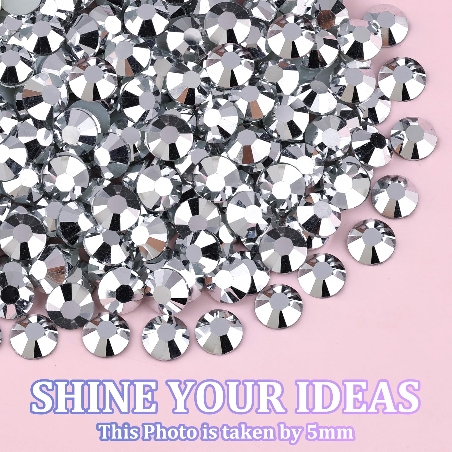 25000Pcs Resin Rhinestones with Tweezers for Crafting, Silver 2-6mm Mixed Sizes Non Hotfix Flatback Gems, Bedazzling Crystal for DIY Craft Clothing Mugs Tumblers Shoes Fabric Decor Nail Art-Velvo Beauty