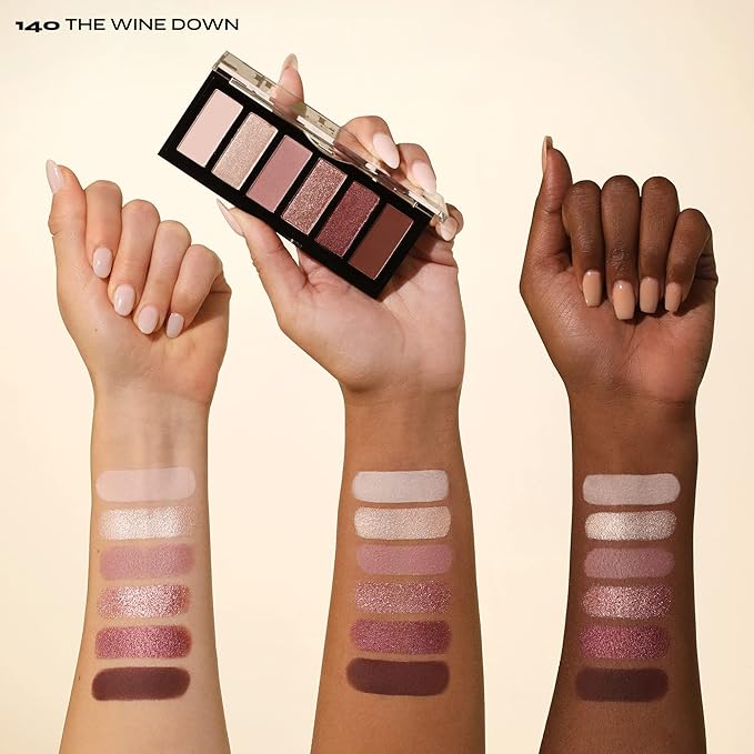 Milani Gilded Mini Eyeshadow Palette with 6 Matte & Shimmer Hues - The Wine Down-Velvo Beauty