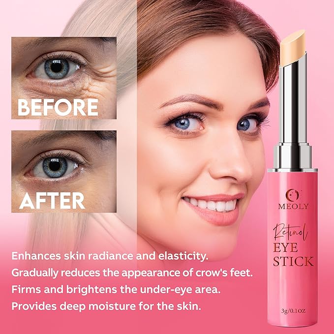 Instant Eye Bag Remover, Retinol Eye Cream for Dark Circles, Under Eye Brightener Stick, Under Eye Cream Anti Aging, Eye Cream for Wrinkles, Brightening Eye Cream for Puffiness and Bags-Velvo Beauty