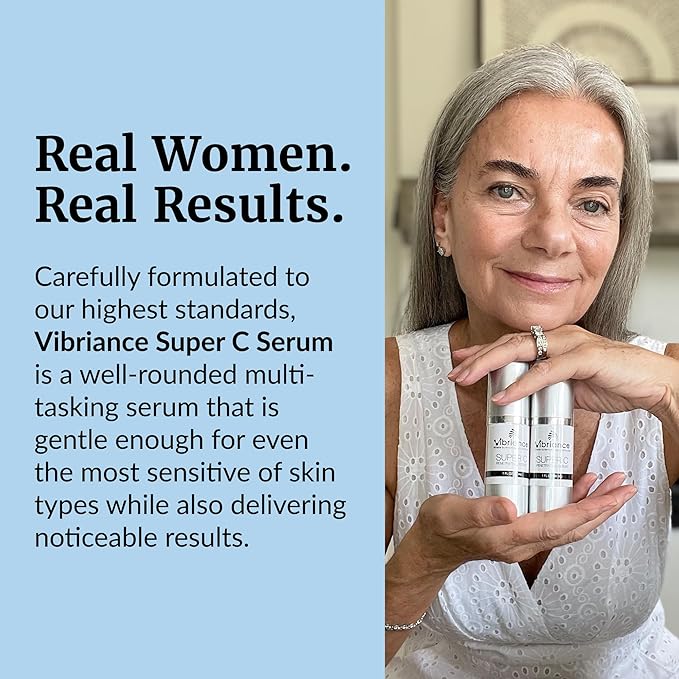 Vibriance Super C Serum for Mature Skin - All-in-One Vitamin Formula Hydrates, Firms, Lifts, Smooths, Targets Age Spots, Wrinkles, 1 fl oz - Pack of 3-Velvo Beauty