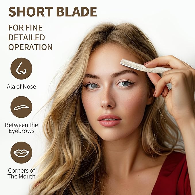6-Pack Eyebrow Razor for Women | Dermaplane Facial Razor for Face | Hair Trimmer Face Razor for Body Use | Multipurpose Facial Hair Removal Disposable Blades Eyebrow Tool-Velvo Beauty