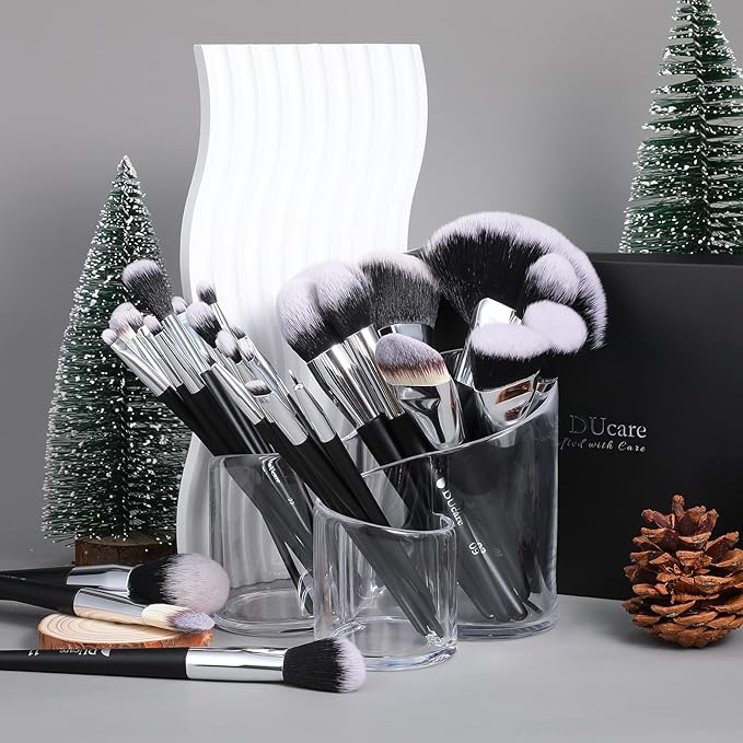 DUcare Makeup Brushes Set Professional 32Pcs Make up Brushes Premium Synthetic Kabuki Foundation Blending Face Powder Blush Concealers Eye Shadows-Velvo Beauty