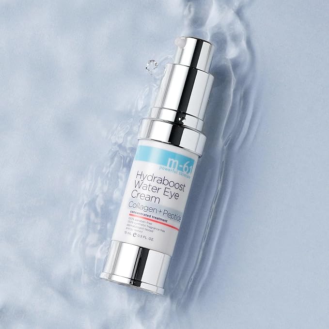 M-61 Hydraboost Collagen+Peptide Water Eye Cream - Age-defying vegan collagen and peptide water eye cream with vitamin B5 & baobab pulp extract.-Velvo Beauty
