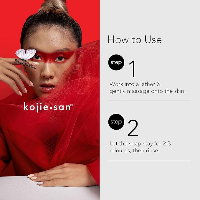 Kojie San Skin Brightening Brush Set - Original Kojic Acid Soap That Helps Reduces Dark Spots & Other Types of Skin Damage – 65g x 6 Bars and Relumins Deep Pore Facial Cleansing Brush-Velvo Beauty