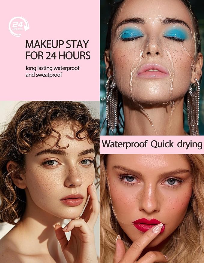 Erinde Waterproof Freckle Stamp Pen, Dual Ended Fake Freckle & Black Liquid Eyeliner, Long Lasting Quick Dry Faux Freckles Stamp Freck Pen for Natural Sunkissed Makeup, B1 LIGHT-Velvo Beauty