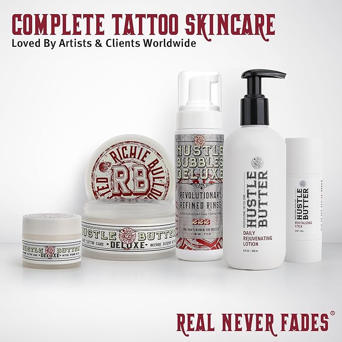 Hustle Butter Tattoo Aftercare - Daily Moisturizing Lotion - Naturally Derived Vegan Cruelty Free - Everyday All Over Use for Tattoos - 9 fl oz-Velvo Beauty