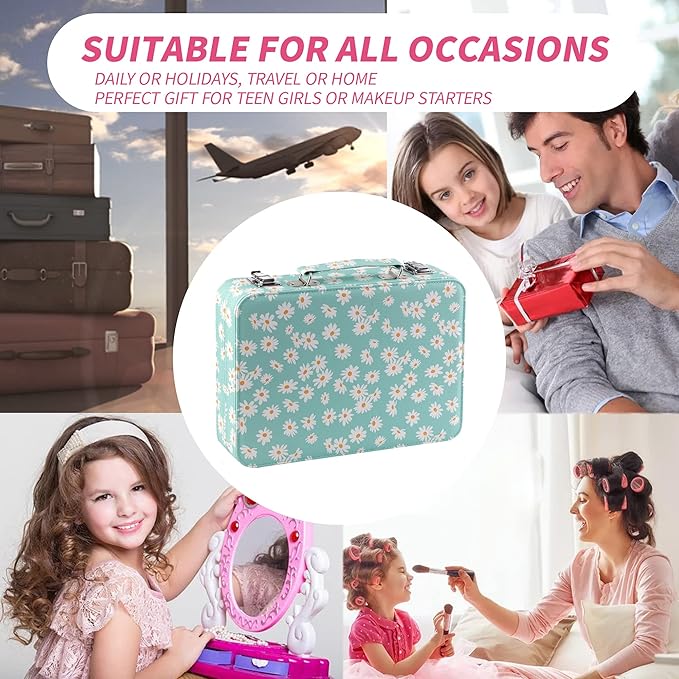 Hot Sugar Makeup Kit for Teenager Girls 10-12, All in One Beginner Makeup Kit for Women Full Kit, Teen makeup kit Cosmetic Gift Set on Birthday Christmas (MINT DAISY)-Velvo Beauty