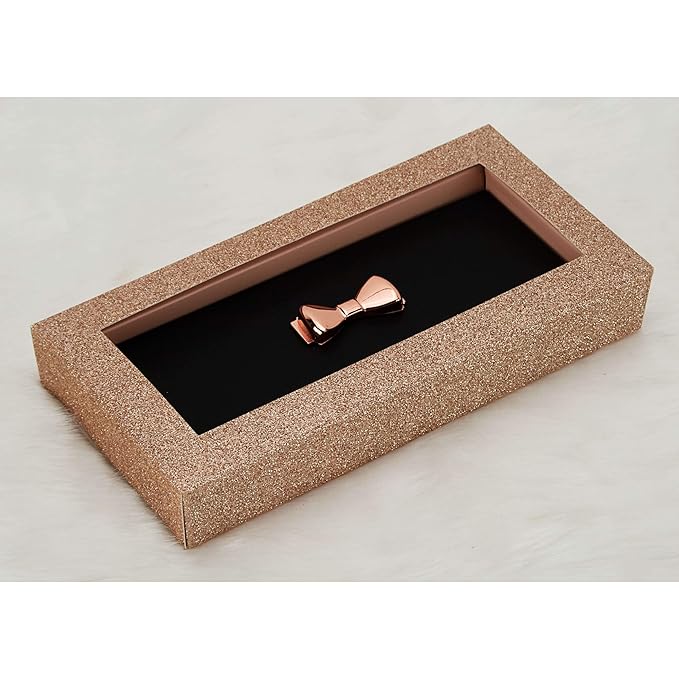 Rose Gold Bownot 14pcs Makeup Gift Set Kit Palette Train Case Eyeshadow With Mirror - Vmp1417-Velvo Beauty