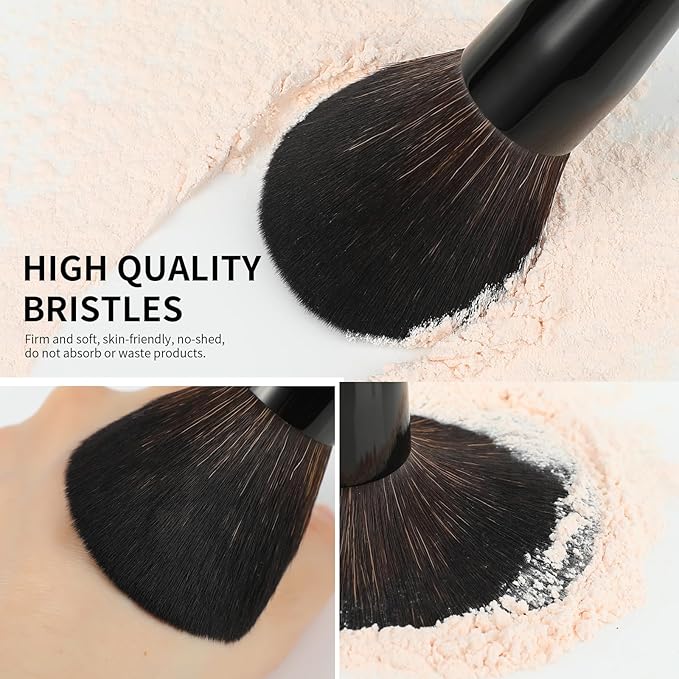 Docolor Makeup Brushes 15Pcs Obsidian Makeup Brush Set Premium Synthetic Powder Kabuki Foundation Contour Blush Concealer Eye Shadow Blending Eyeliner Crease Eyebrow Make Up Brush Kit-Velvo Beauty