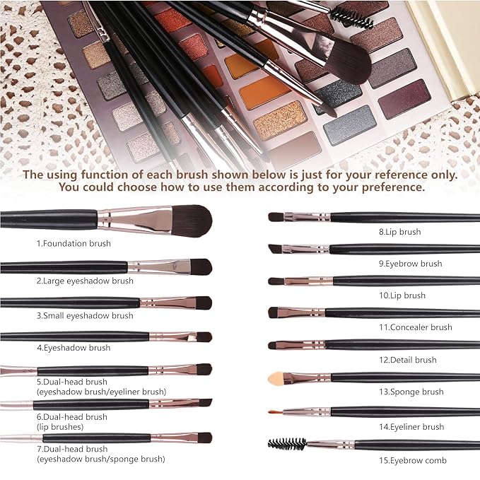 UCANBE 60 Colors Naked Eyeshadow Palette + Makeup Brush Set, All in One Nude Neutral Smokey Makeup Pallet with Brushes, Pigmented Warm Matte Shimmer Powder Eye Shadows Cosmetic Halloween Beauty Kit-Velvo Beauty