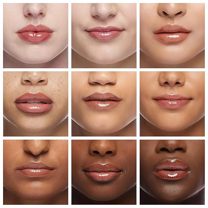 Plumping Lip Oil, Long Lasting Hydrating Lip Gloss Tinted Lip Balm Non-sticky Revitalizing, Transparent Lip Care Oil for Dry Lip (Clear)-Velvo Beauty
