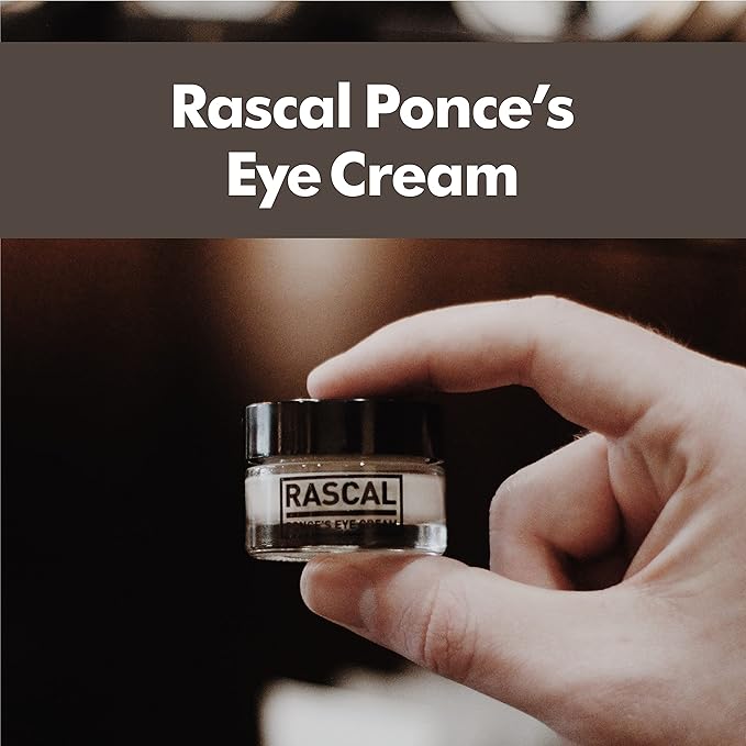 Rascal Ponce's Eye Cream | Under Eye Cream Dark Circle Remover for Men - Made with ginkgo Biloba Leaf Extract Macadamia Seed Oil (Container 0.5 Oz)-Velvo Beauty