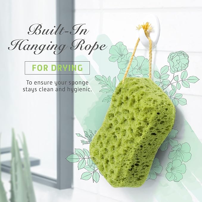 Spongentle Deep Cleansing Dual Texture Body Loofah Sponge, Vacuum Sealed, for Bath and Shower, for Gentle and Deep Exfoliation, Generous and Rich Lather, (Pack of 3)-Velvo Beauty