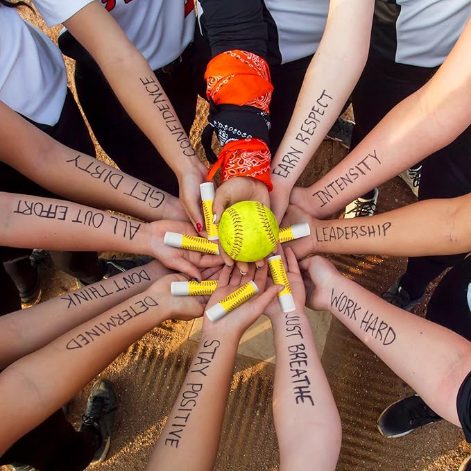 Demissle 24 Pcs Sports Team Gifts Sports Lip Balm Sports Party Favors Sports Theme Lipstick for Team Gifts(Softball)-Velvo Beauty