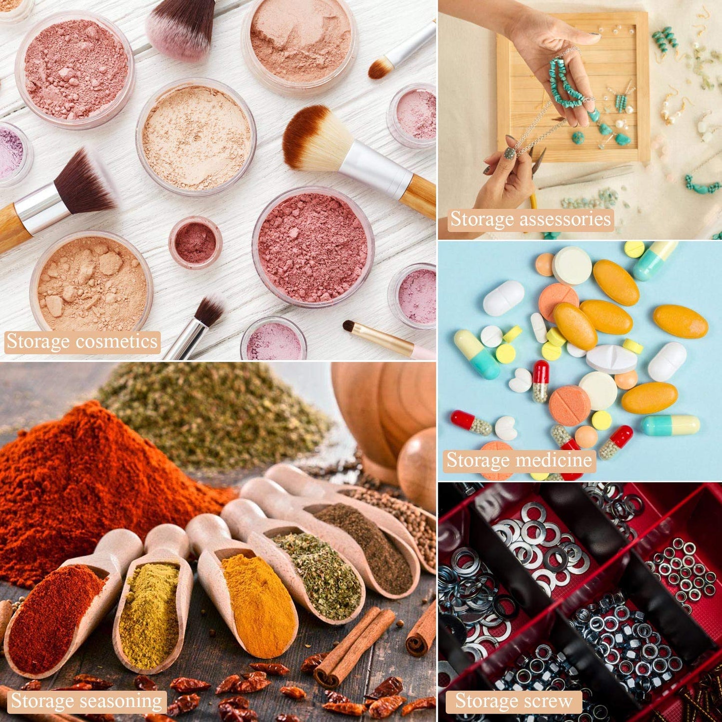 Refillable Cosmetic Sample Jars - 100 Pack 20g (0.7oz) Clear Small Travel Containers with Lids + 10 Mini Makeup Spatulas - BPA Free-Velvo Beauty