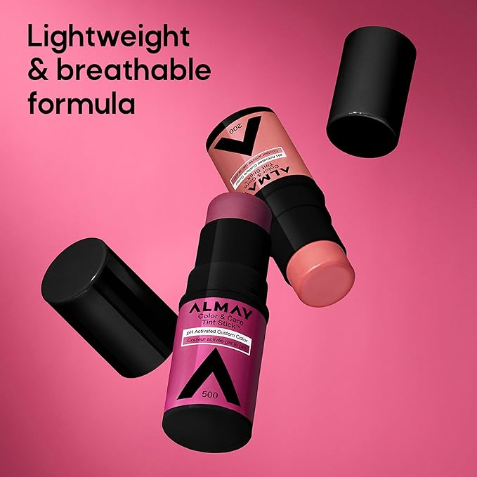 Almay Lip and Cheek Tint, Color & Care Tint Stick, Multi-Use Moisturizing Blush and Lip Color, Dewy Finish, 500 Berry Flush, 0.25 oz-Velvo Beauty